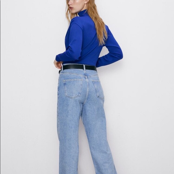 Zara bluish draped bodysuit - Picture 4 of 6